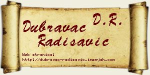 Dubravac Radisavić vizit kartica